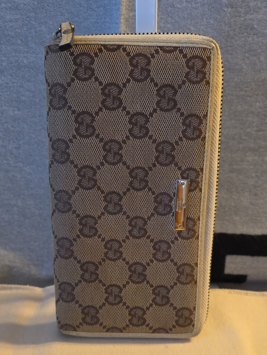 Gucci Handbags - Gucci Brown Monogram Zip Wallet